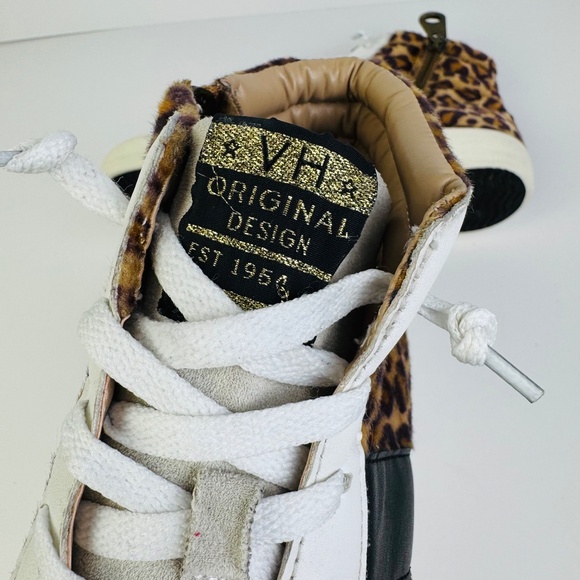 Vintage Havana Daniella Crazy Leopard High Top Sneakers Side Zip Womens Size 8.5 - Picture 11 of 11